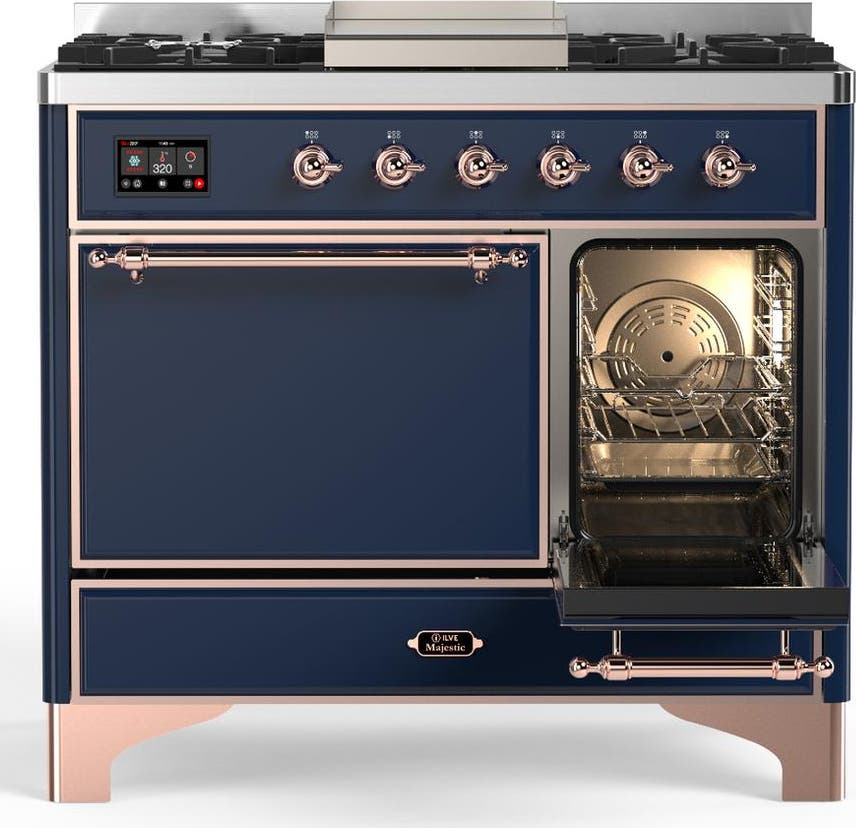 Ilve UMD40FQNR3MBP Midnight Blue With Copper Trim, Natural Gas