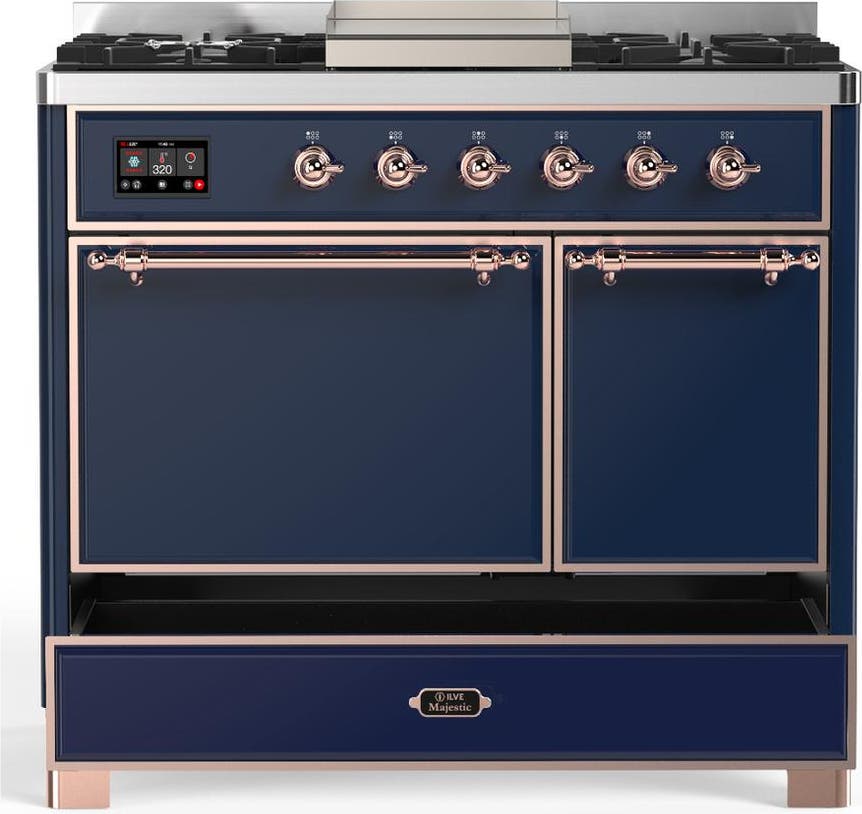 Ilve UMD40FQNR3MBP Midnight Blue With Copper Trim, Natural Gas