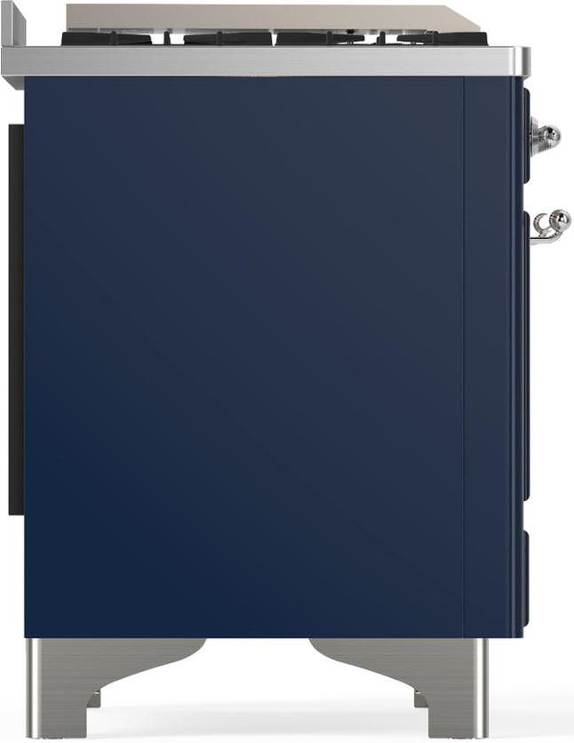 Ilve UMD40FQNR3MBCLP Midnight Blue With Chrome Trim, Liquid Propane