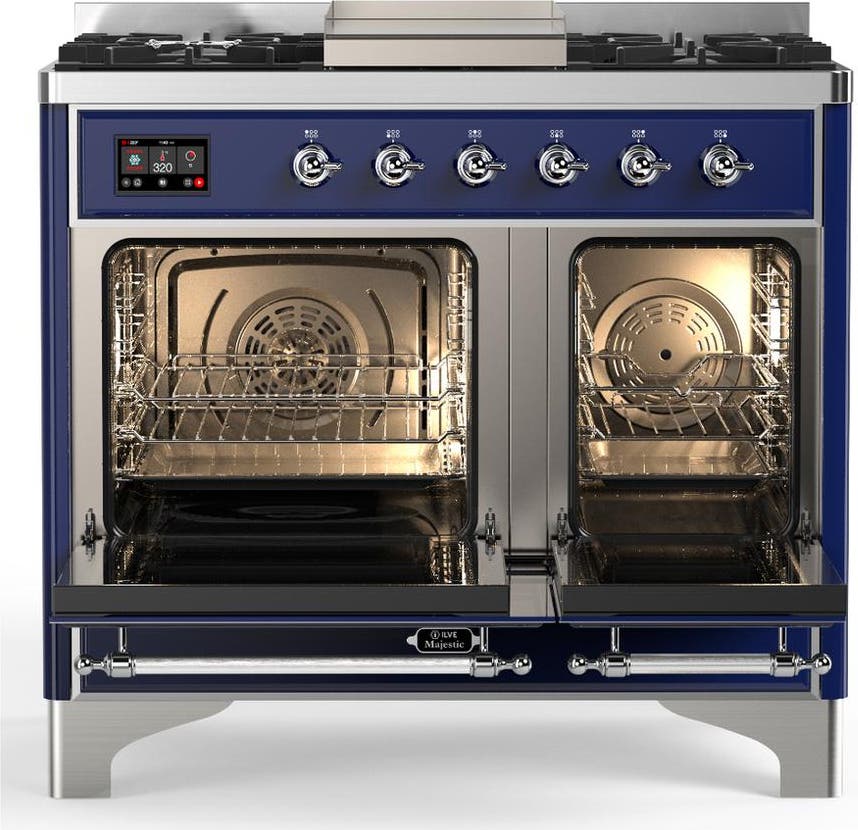 Ilve UMD40FQNR3MBC Midnight Blue With Chrome Trim, Natural Gas