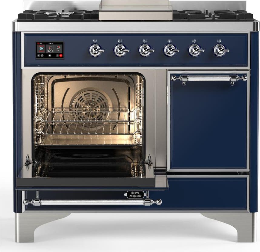 Ilve UMD40FQNR3MBC Midnight Blue With Chrome Trim, Natural Gas