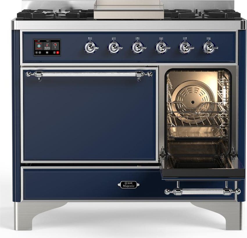 Ilve UMD40FQNR3MBC Midnight Blue With Chrome Trim, Natural Gas