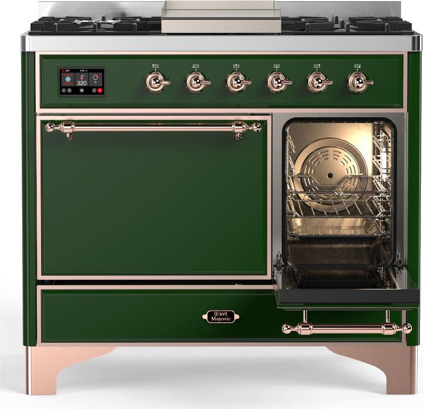 Ilve UMD40FQNR3EGP Emerald Green With Copper Trim, Natural Gas