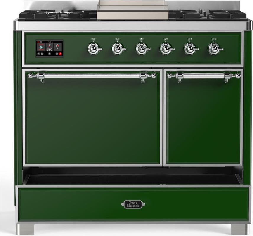 Ilve UMD40FQNR3EGCLP Emerald Green With Chrome Trim, Liquid Propane