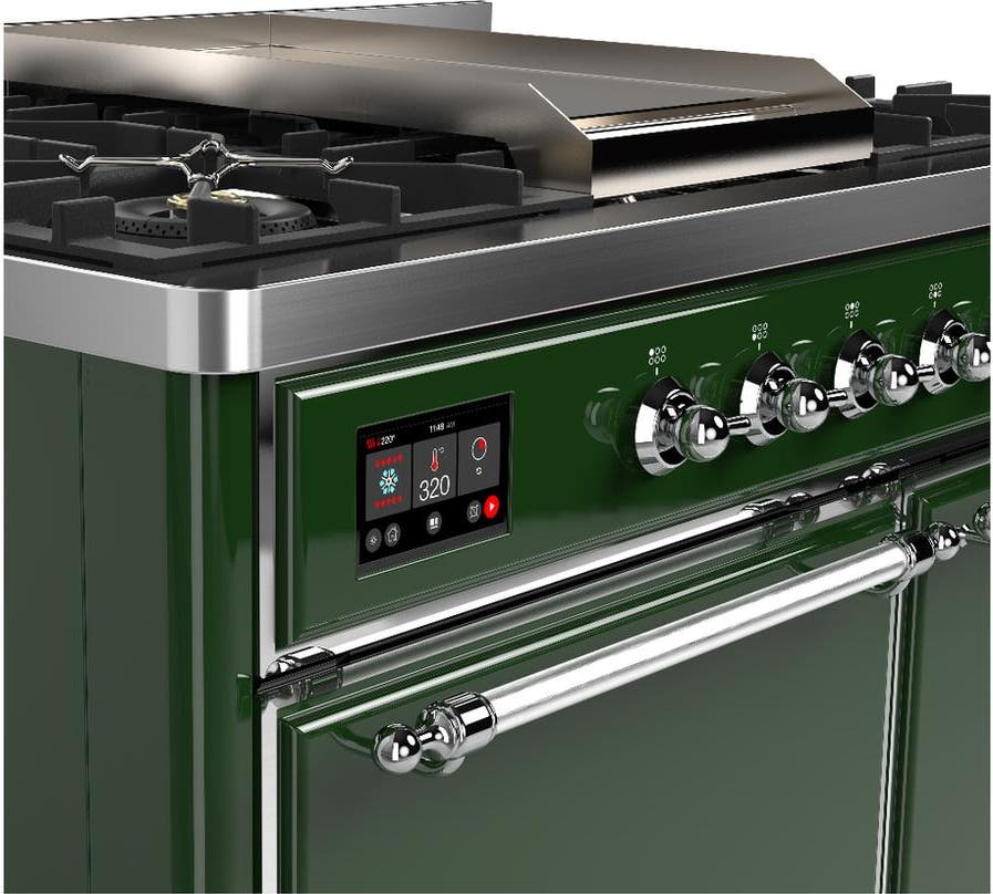 Ilve UMD40FQNR3EGCLP Emerald Green With Chrome Trim, Liquid Propane