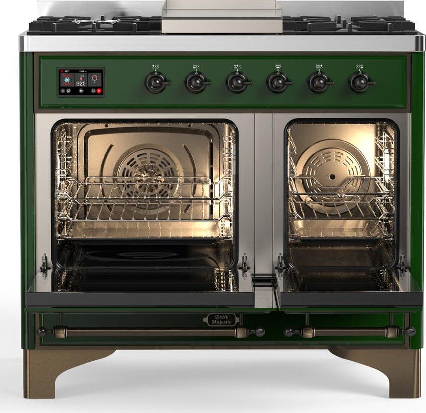 Ilve UMD40FQNR3EGBLP Emerald Green With Burnished Trim, Liquid Propane