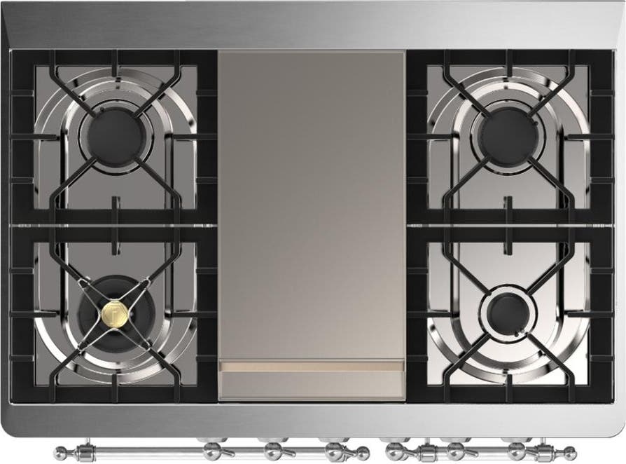 Ilve UMD40FQNR3BUCLP Burgundy With Chrome Trim, Liquid Propane