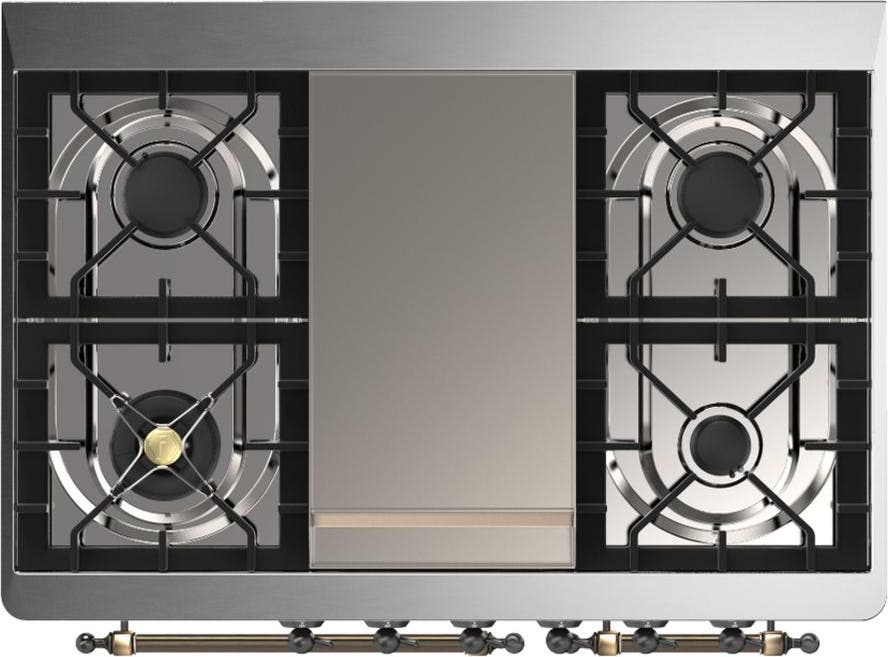 Ilve UMD40FQNR3BUBLP Burgundy With Burnished Trim, Liquid Propane