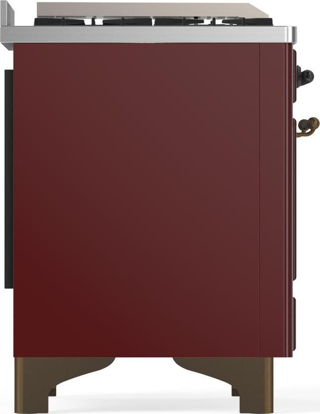 Ilve UMD40FQNR3BUBLP Burgundy With Burnished Trim, Liquid Propane