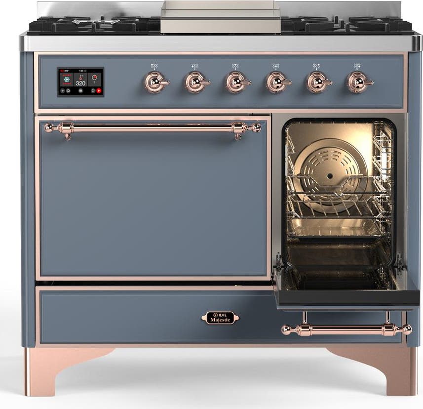 Ilve UMD40FQNR3BGP Blue Grey With Copper Trim, Natural Gas