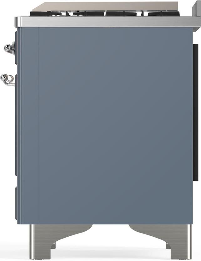 Ilve UMD40FQNR3BGCLP Blue Grey With Chrome Trim, Liquid Propane