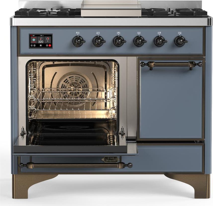 Ilve UMD40FQNR3BGB Blue Grey With Burnished Trim, Natural Gas