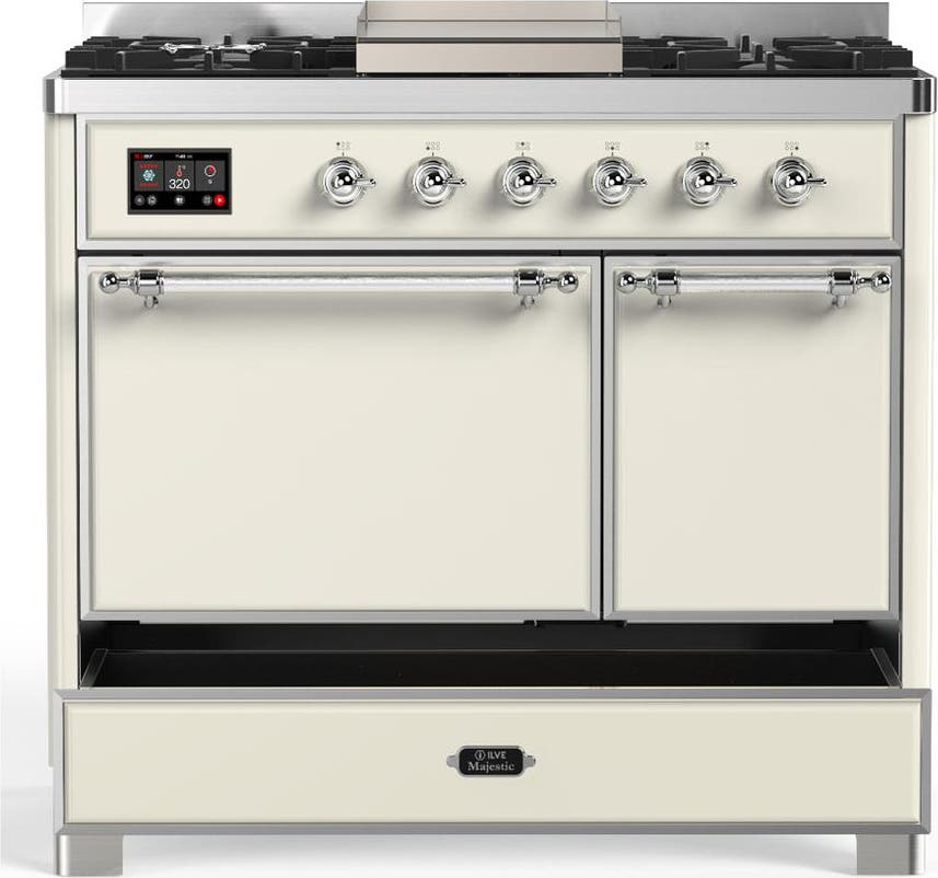 Ilve UMD40FQNR3AWCLP Antique White With Chrome Trim, Liquid Propane