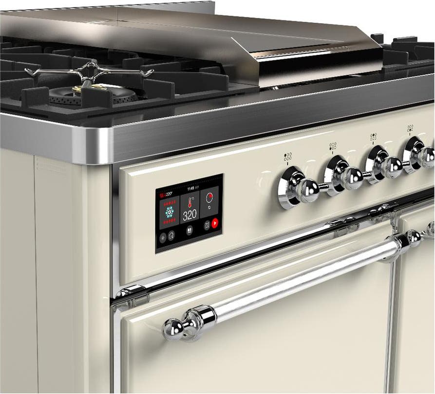 Ilve UMD40FQNR3AWCLP Antique White With Chrome Trim, Liquid Propane