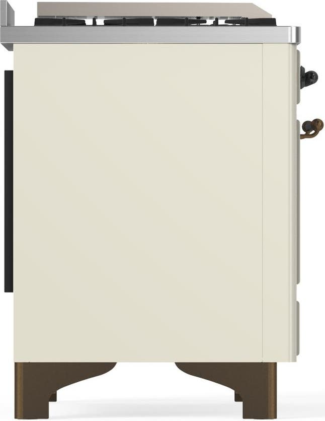 Ilve UMD40FQNR3AWBLP Antique White With Burnished Trim, Liquid Propane