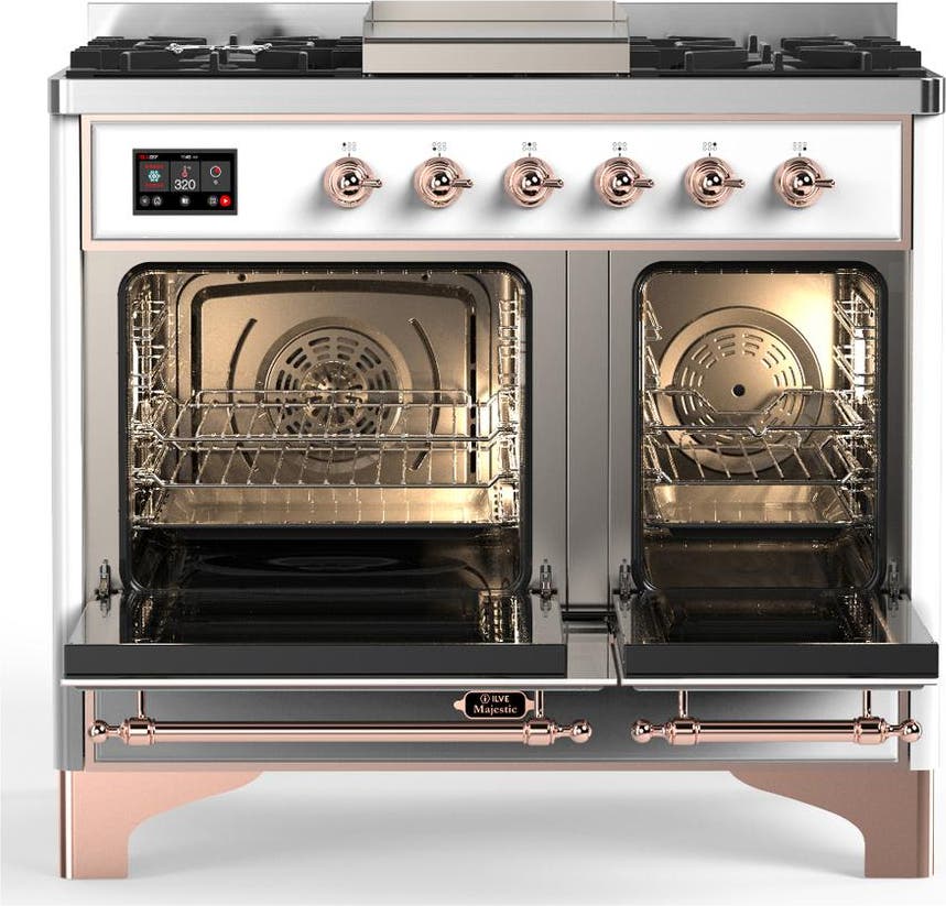 Ilve UMD40FNR3WHP White With Copper Trim, Natural Gas