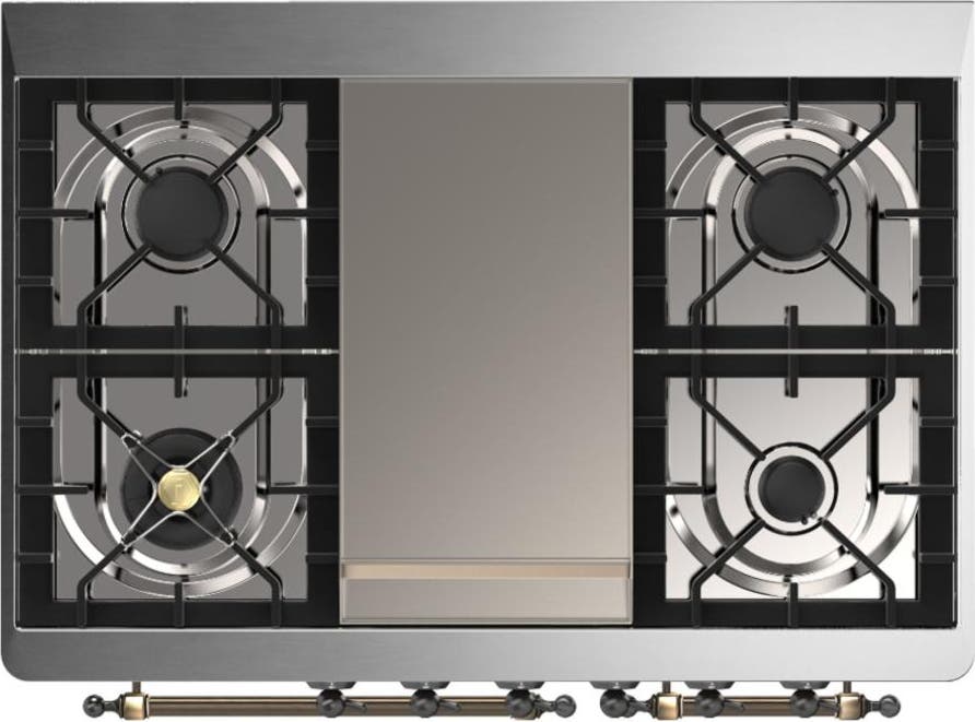 Ilve UMD40FNR3WHBLP White With Burnished Trim, Liquid Propane