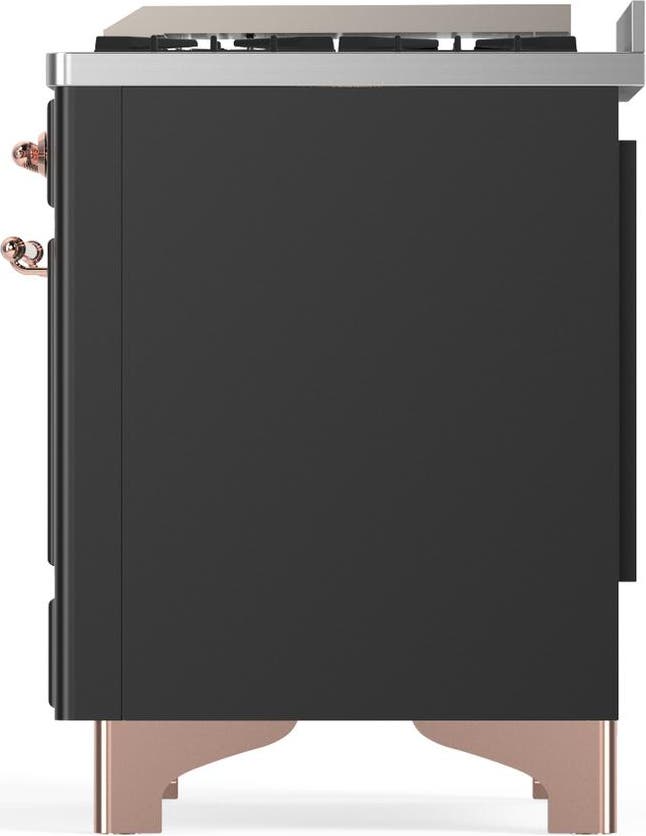 Ilve UMD40FNR3MGPLP Matte Graphite With Copper Trim, Liquid Propane