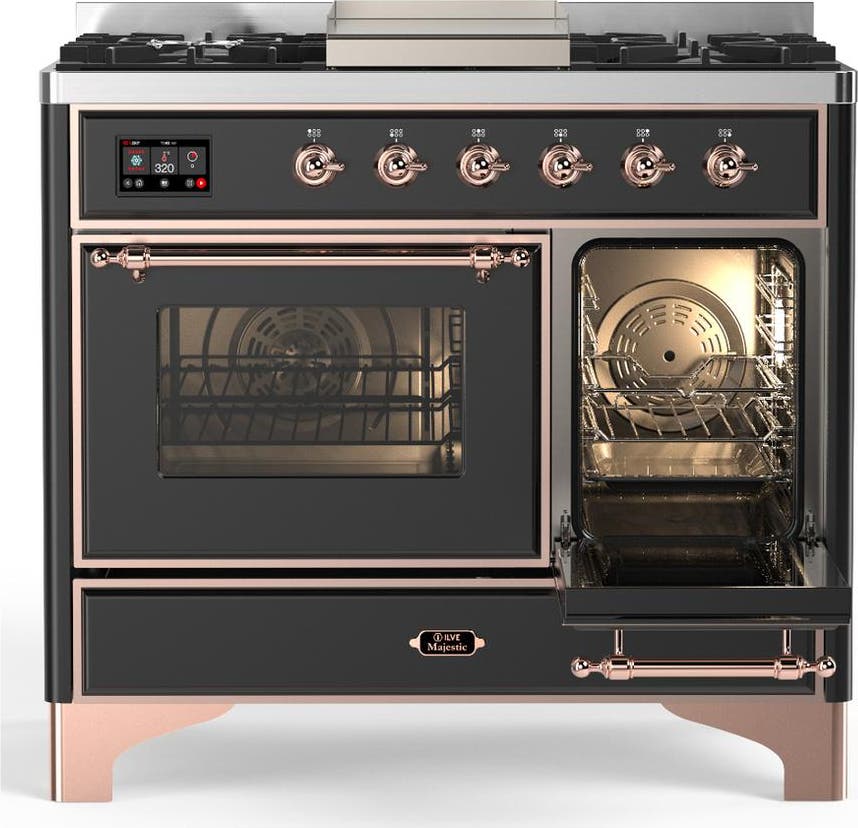 Ilve UMD40FNR3MGP Matte Graphite With Copper Trim, Natural Gas