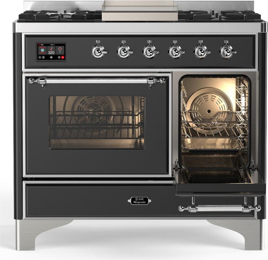 Ilve UMD40FNR3MGCLP Matte Graphite With Chrome Trim, Liquid Propane