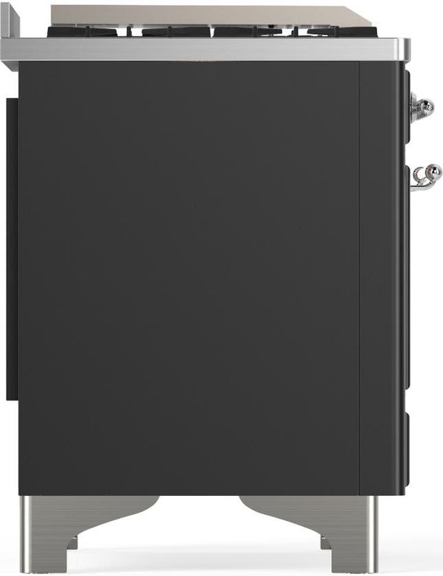 Ilve UMD40FNR3MGCLP Matte Graphite With Chrome Trim, Liquid Propane