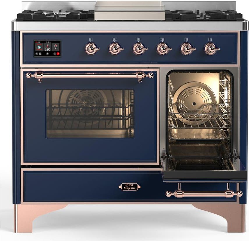 Ilve UMD40FNR3MBPLP Midnight Blue With Copper Trim, Liquid Propane