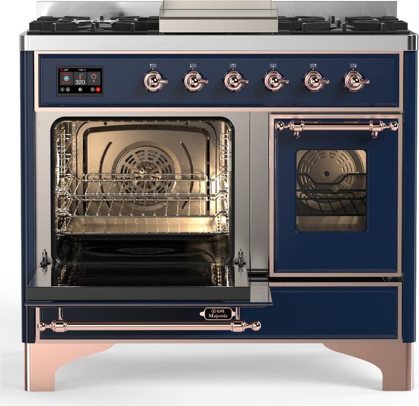 Ilve UMD40FNR3MBP Midnight Blue With Copper Trim, Natural Gas