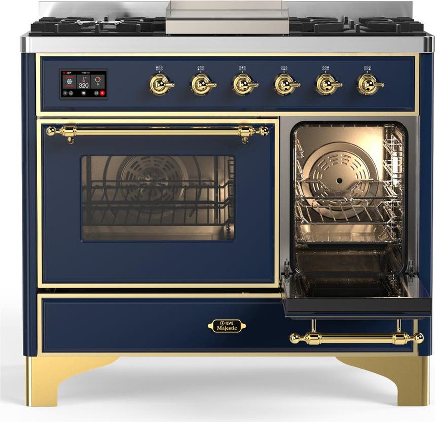 Ilve UMD40FNR3MBG Midnight Blue With Brass Trim, Natural Gas