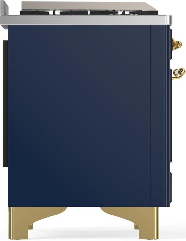 Ilve UMD40FNR3MBG Midnight Blue With Brass Trim, Natural Gas