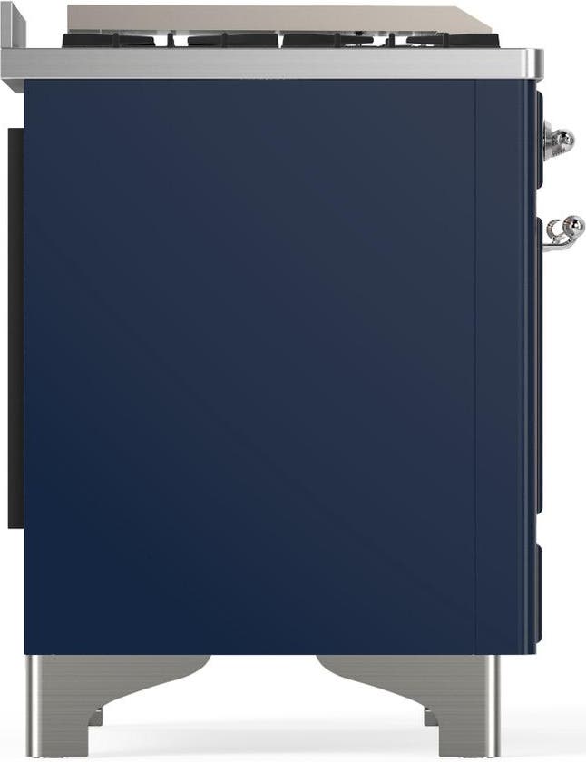 Ilve UMD40FNR3MBC Midnight Blue With Chrome Trim, Natural Gas