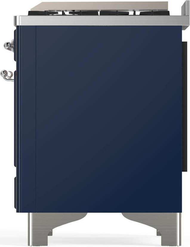 Ilve UMD40FNR3MBC Midnight Blue With Chrome Trim, Natural Gas