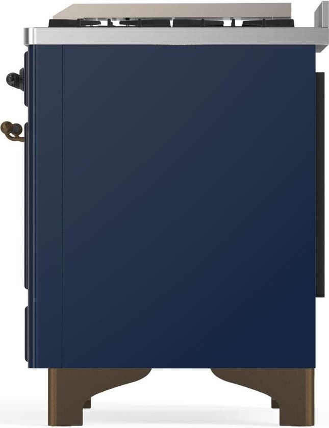 Ilve UMD40FNR3MBBLP Midnight Blue With Burnished Trim, Liquid Propane