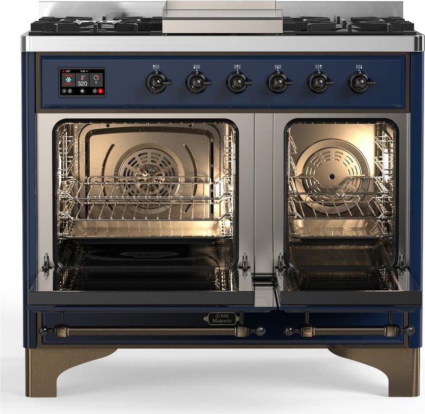 Ilve UMD40FNR3MBB Midnight Blue With Burnished Trim, Natural Gas