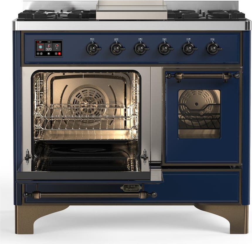 Ilve UMD40FNR3MBB Midnight Blue With Burnished Trim, Natural Gas