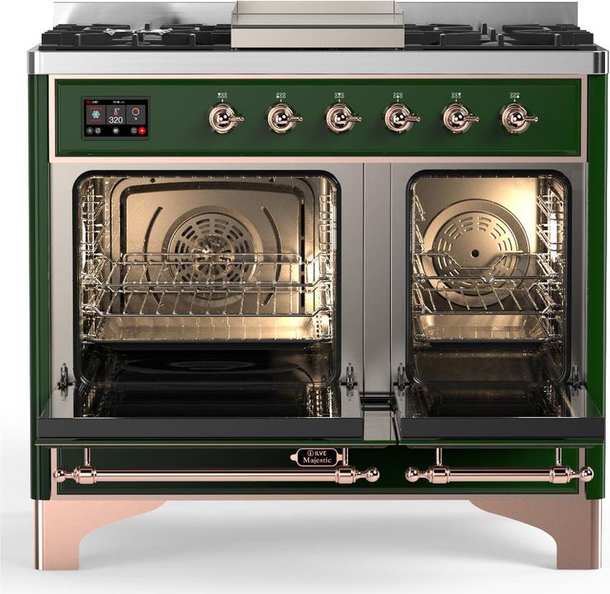 Ilve UMD40FNR3EGPLP Emerald Green With Copper Trim, Liquid Propane