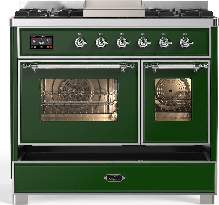 Ilve UMD40FNR3EGCLP Emerald Green With Chrome Trim, Liquid Propane