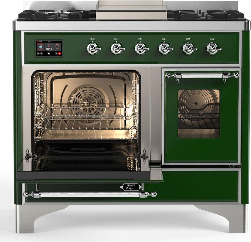 Ilve UMD40FNR3EGC Emerald Green With Chrome Trim, Natural Gas