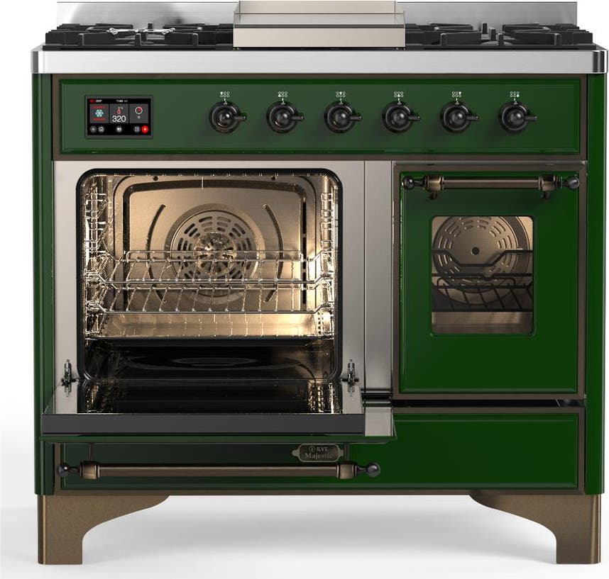 Ilve UMD40FNR3EGBLP Emerald Green With Burnished Trim, Liquid Propane