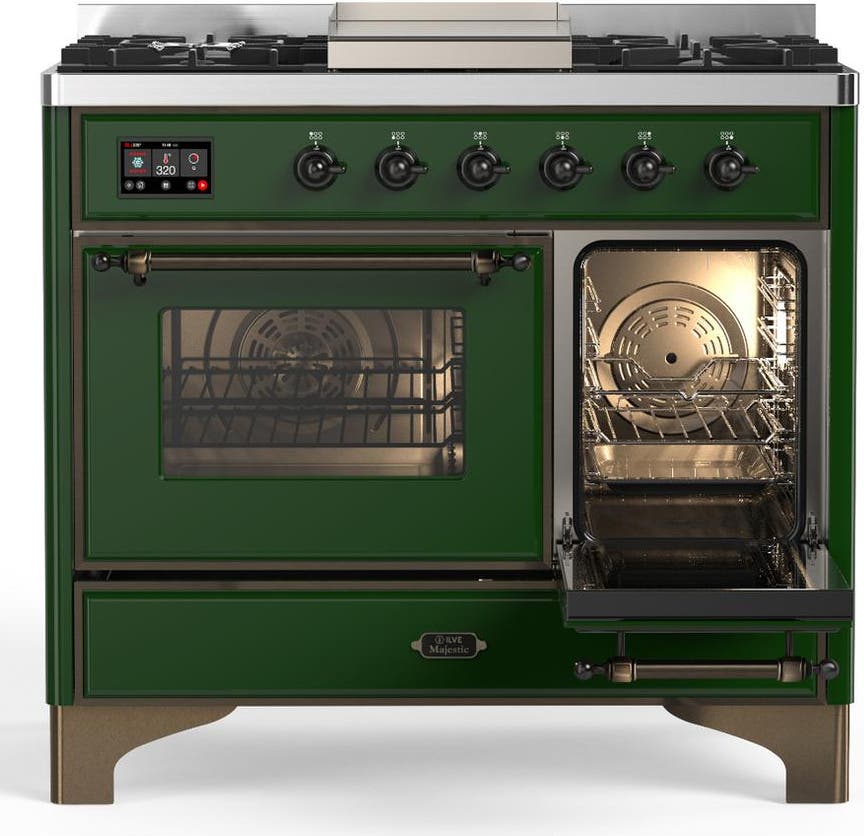 Ilve UMD40FNR3EGBLP Emerald Green With Burnished Trim, Liquid Propane