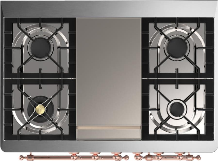 Ilve UMD40FNR3BUP Burgundy With Copper Trim, Natural Gas