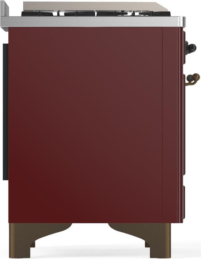 Ilve UMD40FNR3BUB Burgundy With Burnished Trim, Natural Gas