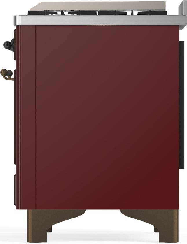 Ilve UMD40FNR3BUB Burgundy With Burnished Trim, Natural Gas