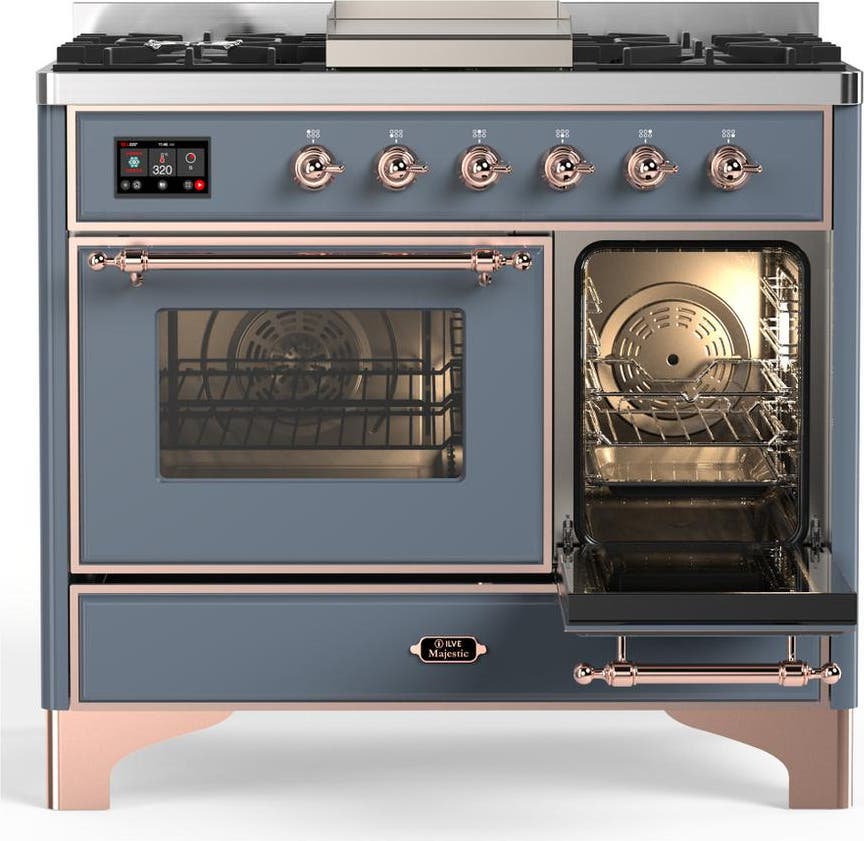Ilve UMD40FNR3BGPLP Blue Grey With Copper Trim, Liquid Propane