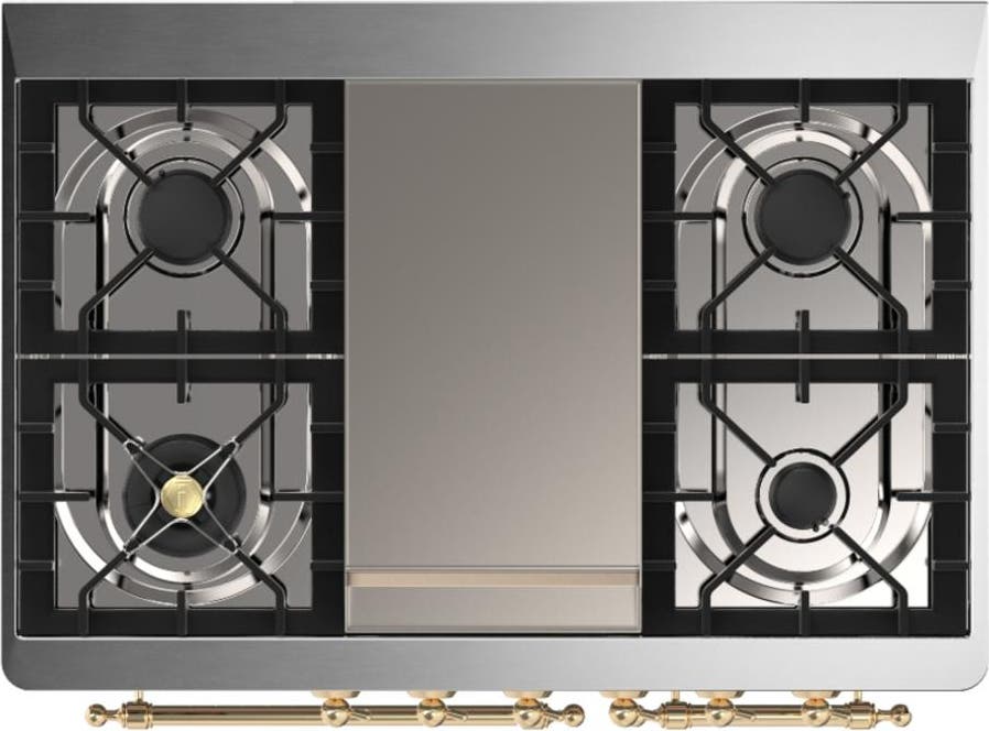 Ilve UMD40FNR3BGG Blue Grey With Brass Trim, Natural Gas