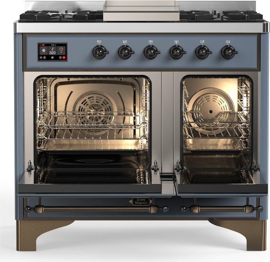 Ilve UMD40FNR3BGB Blue Grey With Burnished Trim, Natural Gas