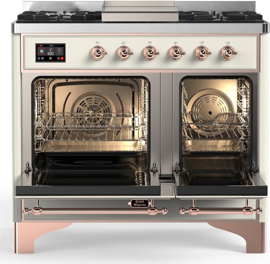 Ilve UMD40FNR3AWPLP Antique White With Copper Trim, Liquid Propane