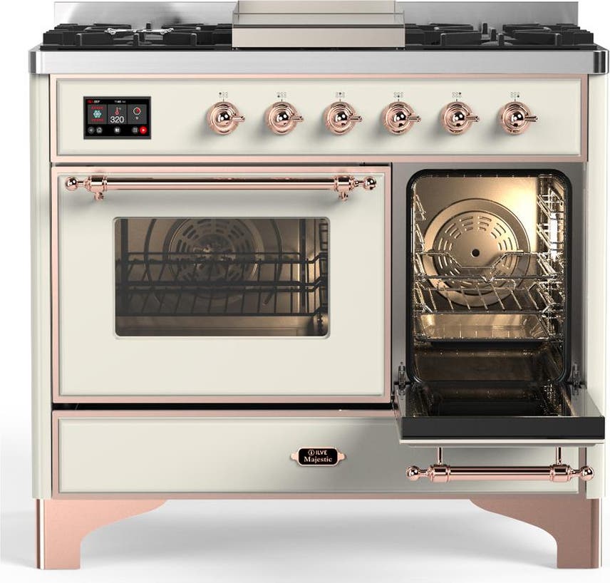 Ilve UMD40FNR3AWPLP Antique White With Copper Trim, Liquid Propane