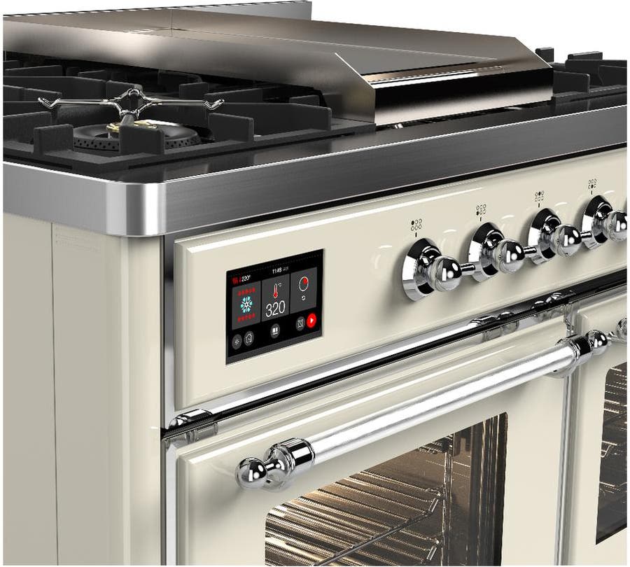 Ilve UMD40FNR3AWCLP Antique White With Chrome Trim, Liquid Propane