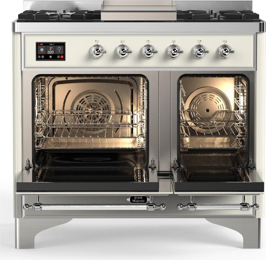 Ilve UMD40FNR3AWC Antique White With Chrome Trim, Natural Gas