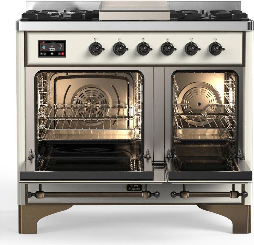 Ilve UMD40FNR3AWB Antique White With Burnished Trim, Natural Gas